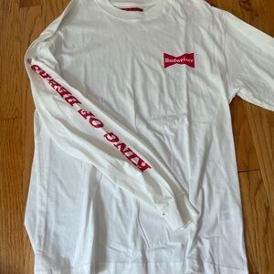 Budweiser Red and White Graphic Tee